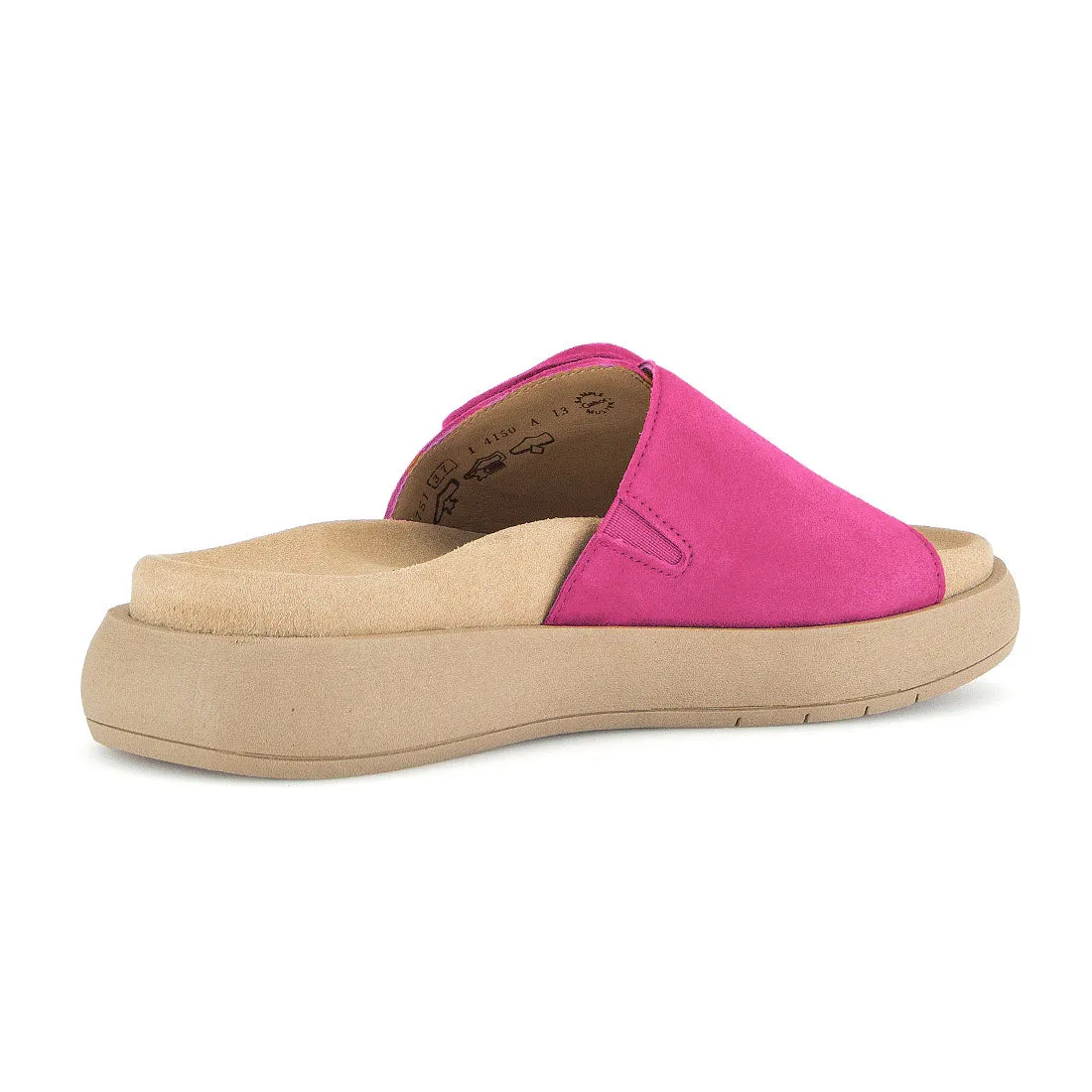 GABOR Pink ruskind sandal / mules