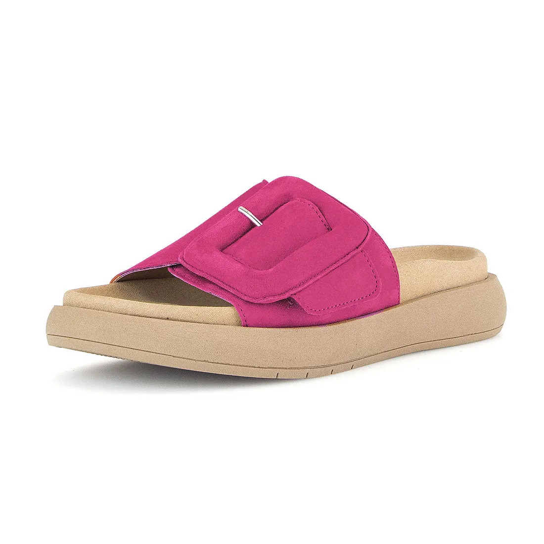 GABOR Pink ruskind sandal / mules