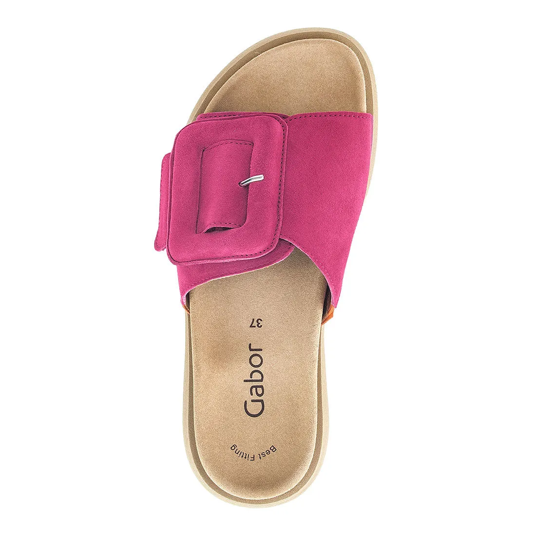GABOR Pink ruskind sandal / mules