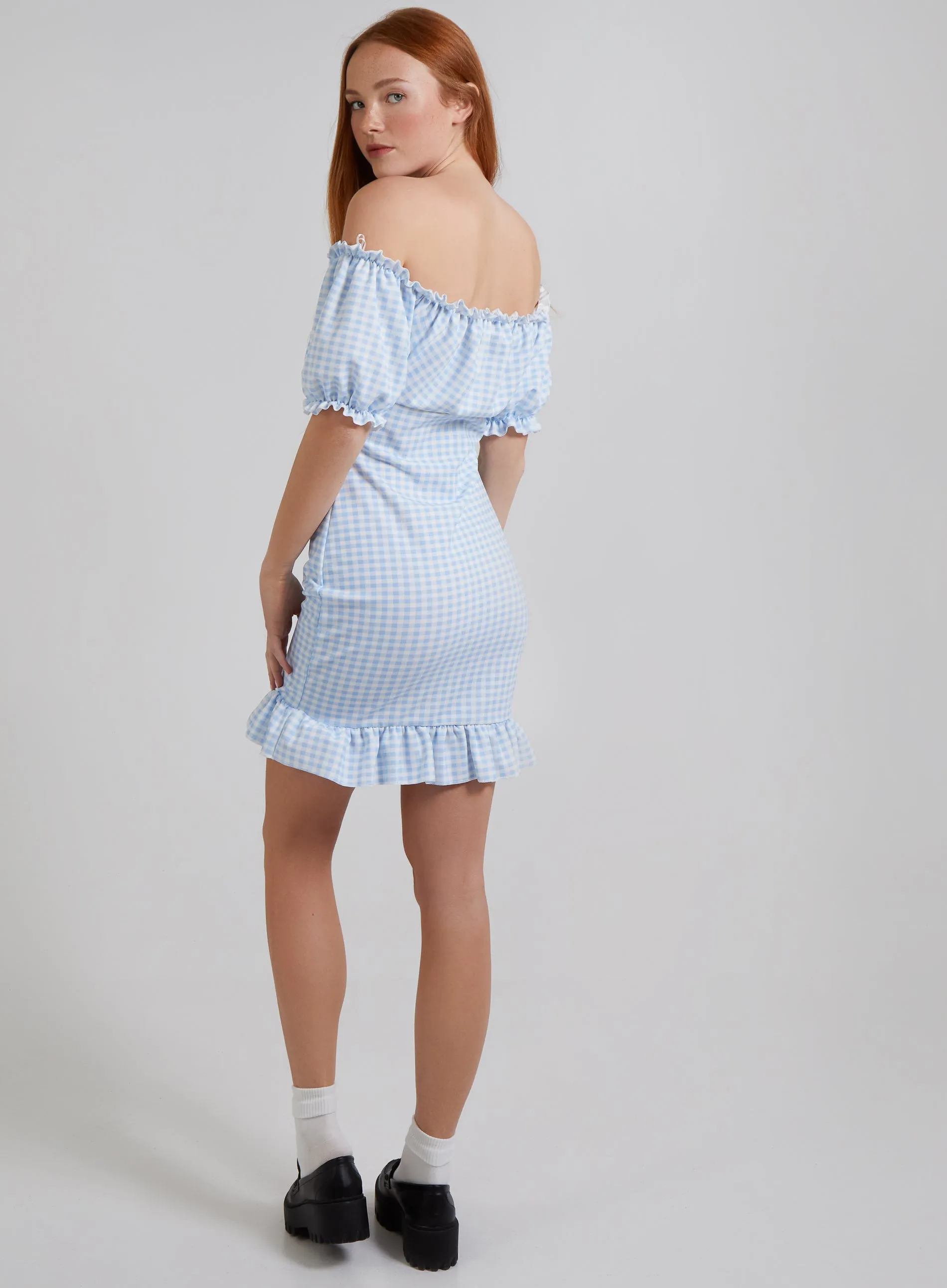 Gingham Gypsy Bardot Dress