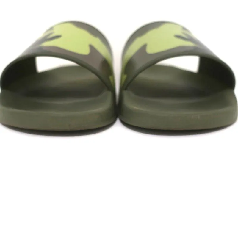 Givenchy Camo Pool Slides Green Rubber Size 39 Flat Sandals