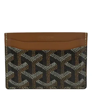 GOYARD Saint Sulpice Canvas Card Holder Tan