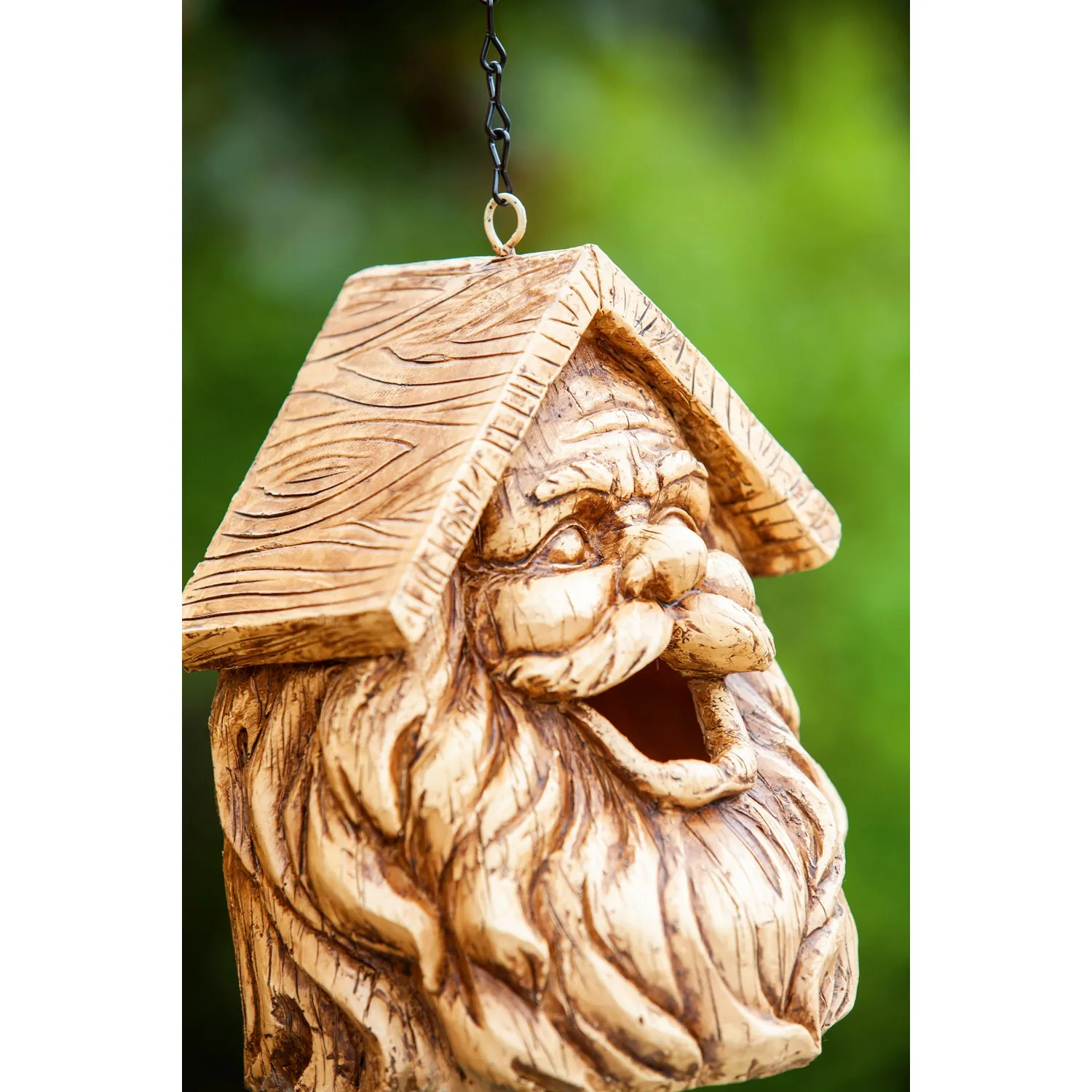Green Man Resin Bird House,2bh723