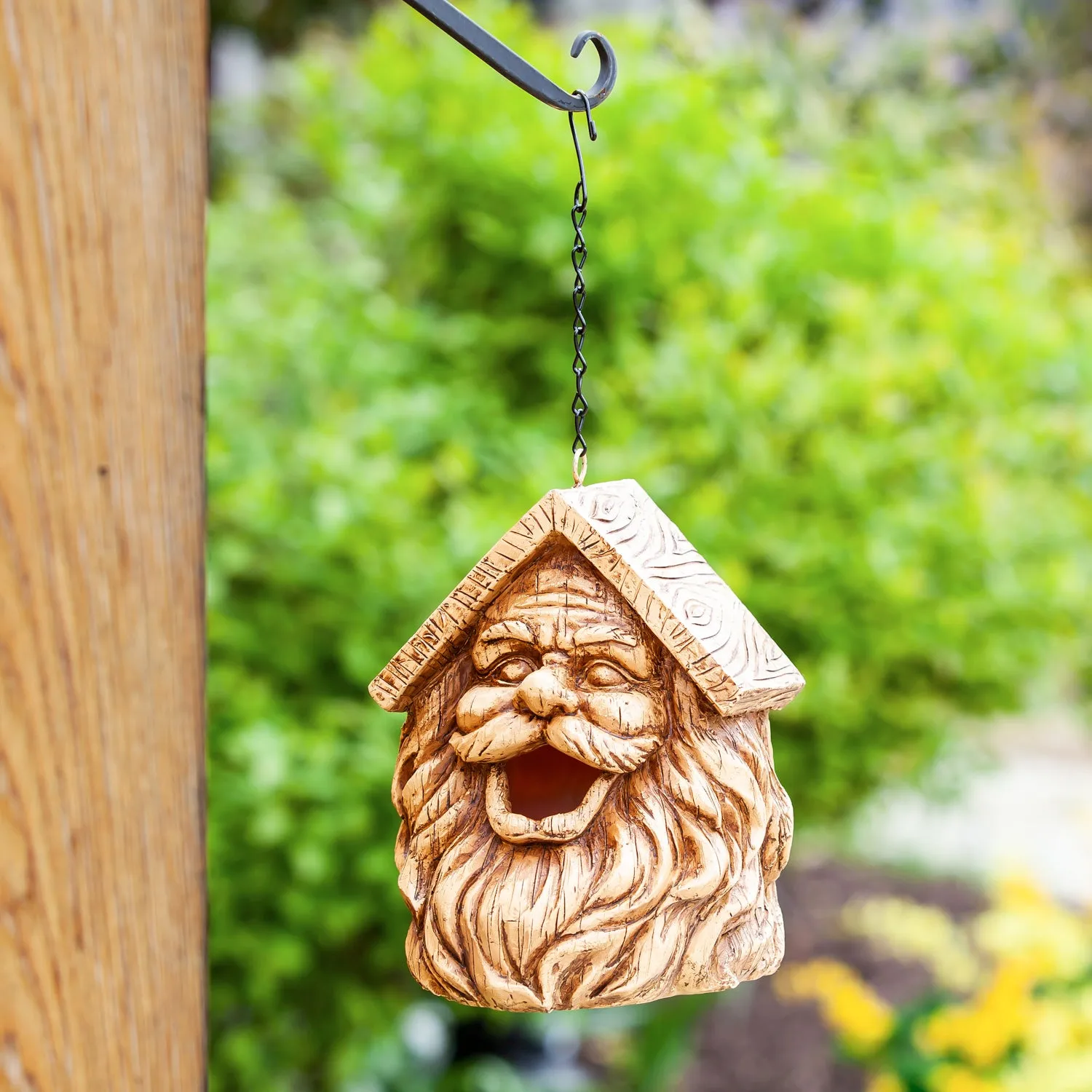 Green Man Resin Bird House,2bh723