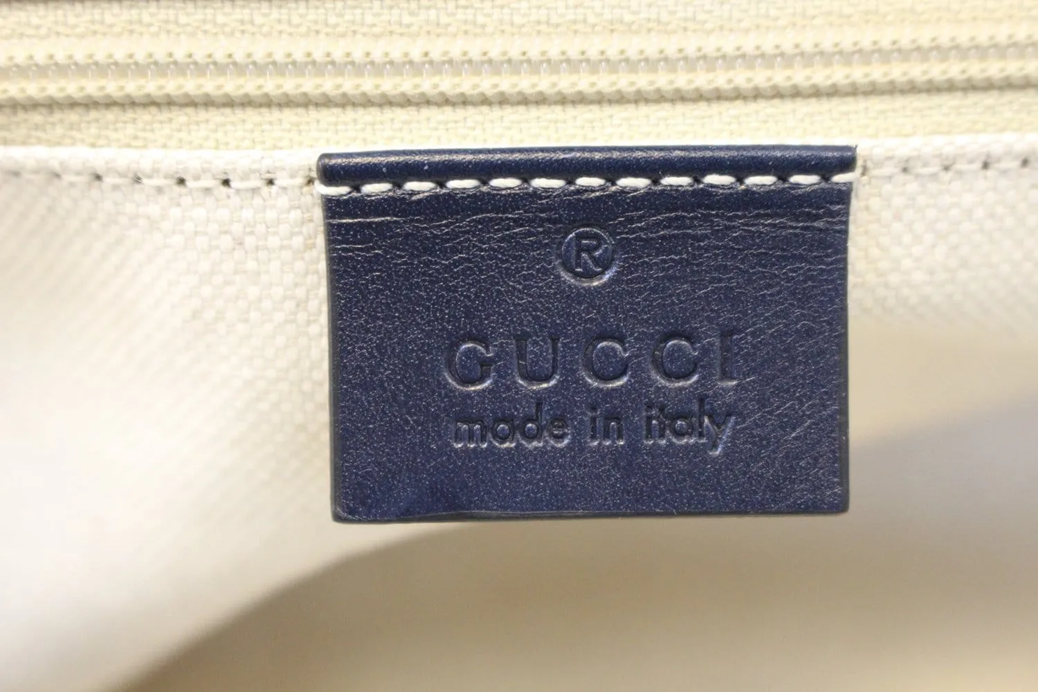 GUCCI Navy Blue/Grey GG Canvas Large Sukey Tote Bag