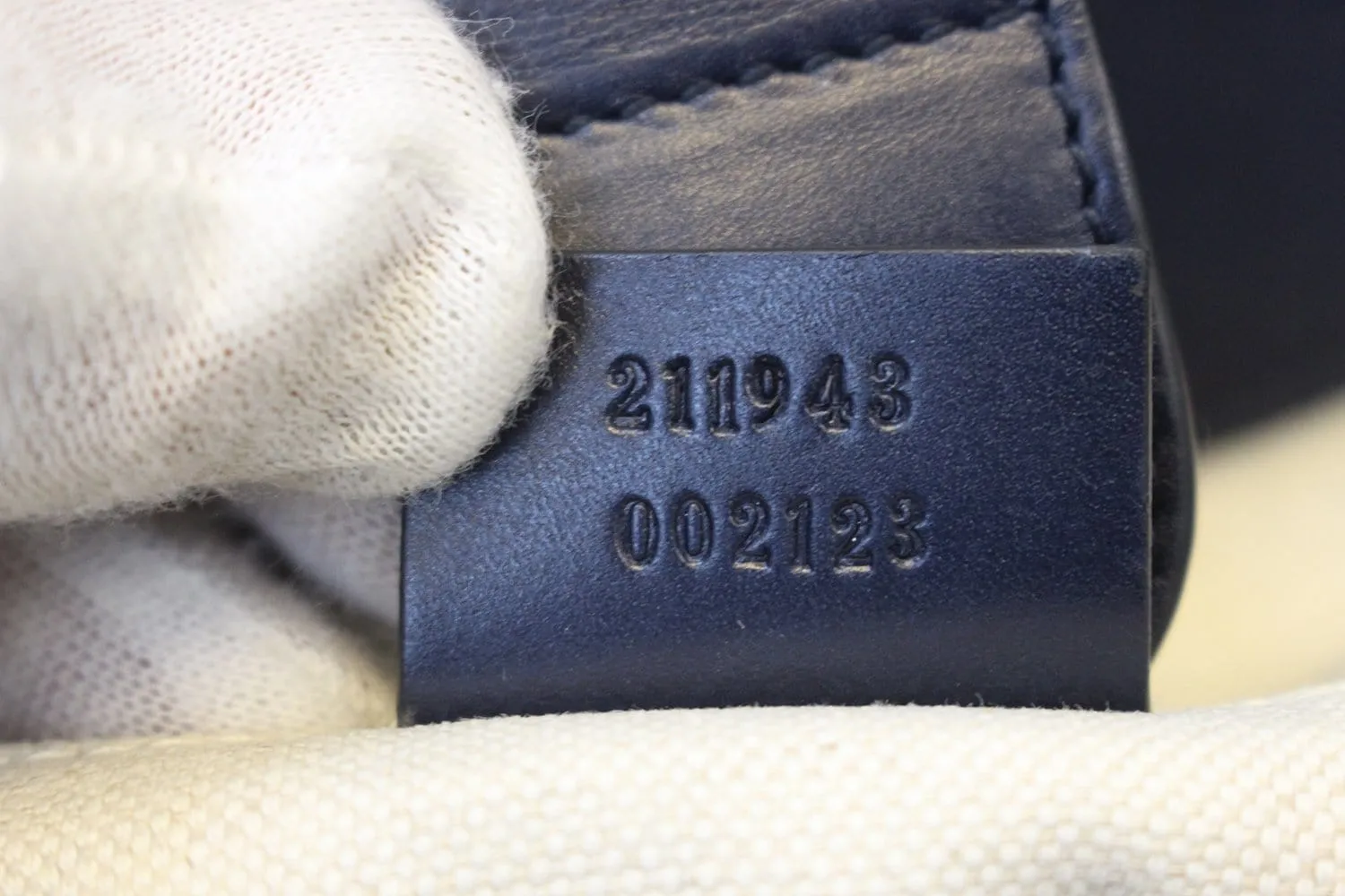 GUCCI Navy Blue/Grey GG Canvas Large Sukey Tote Bag
