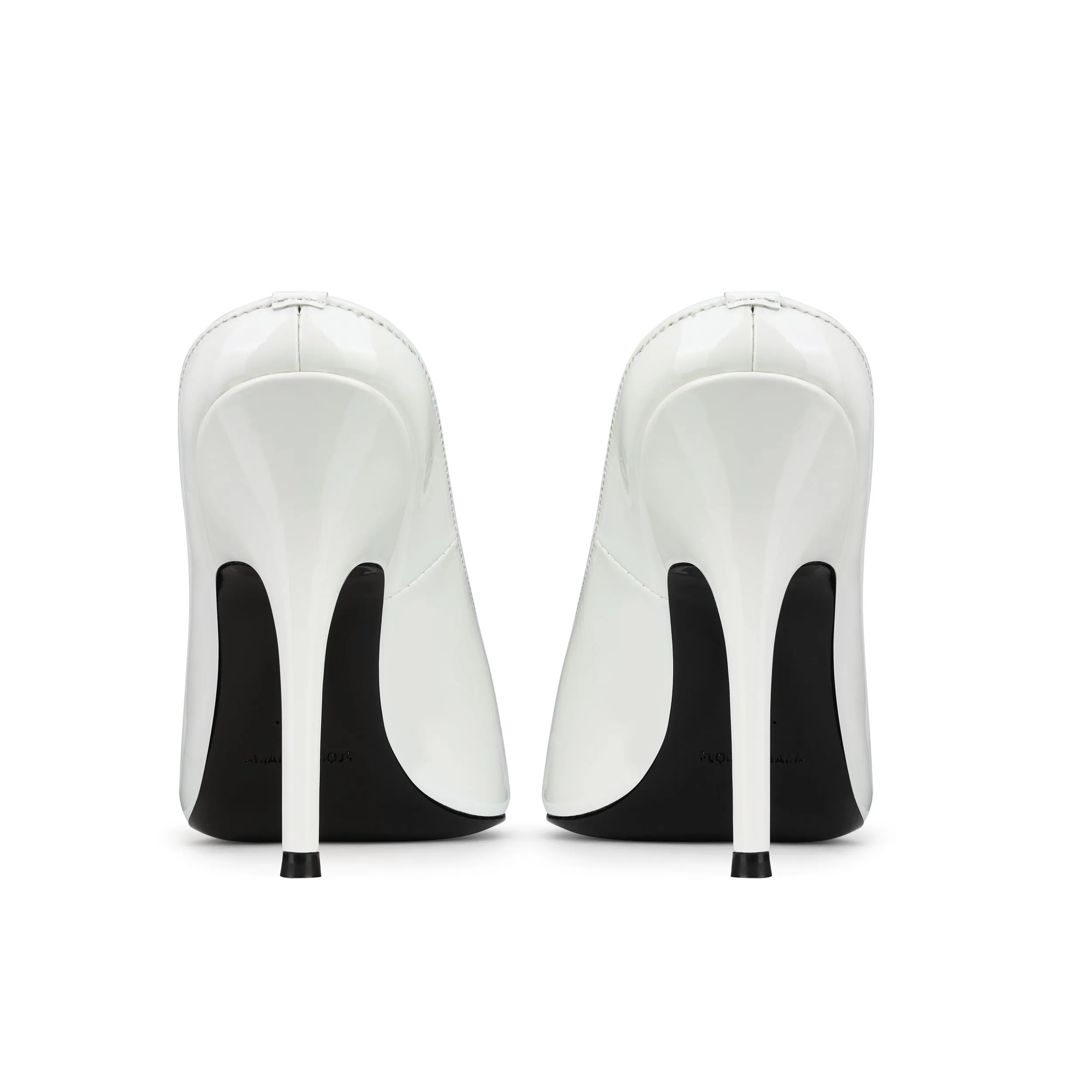 Hailey White Stiletto Heeled Mules