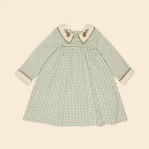 Hazel Tunic Dress, Worker Check Sage