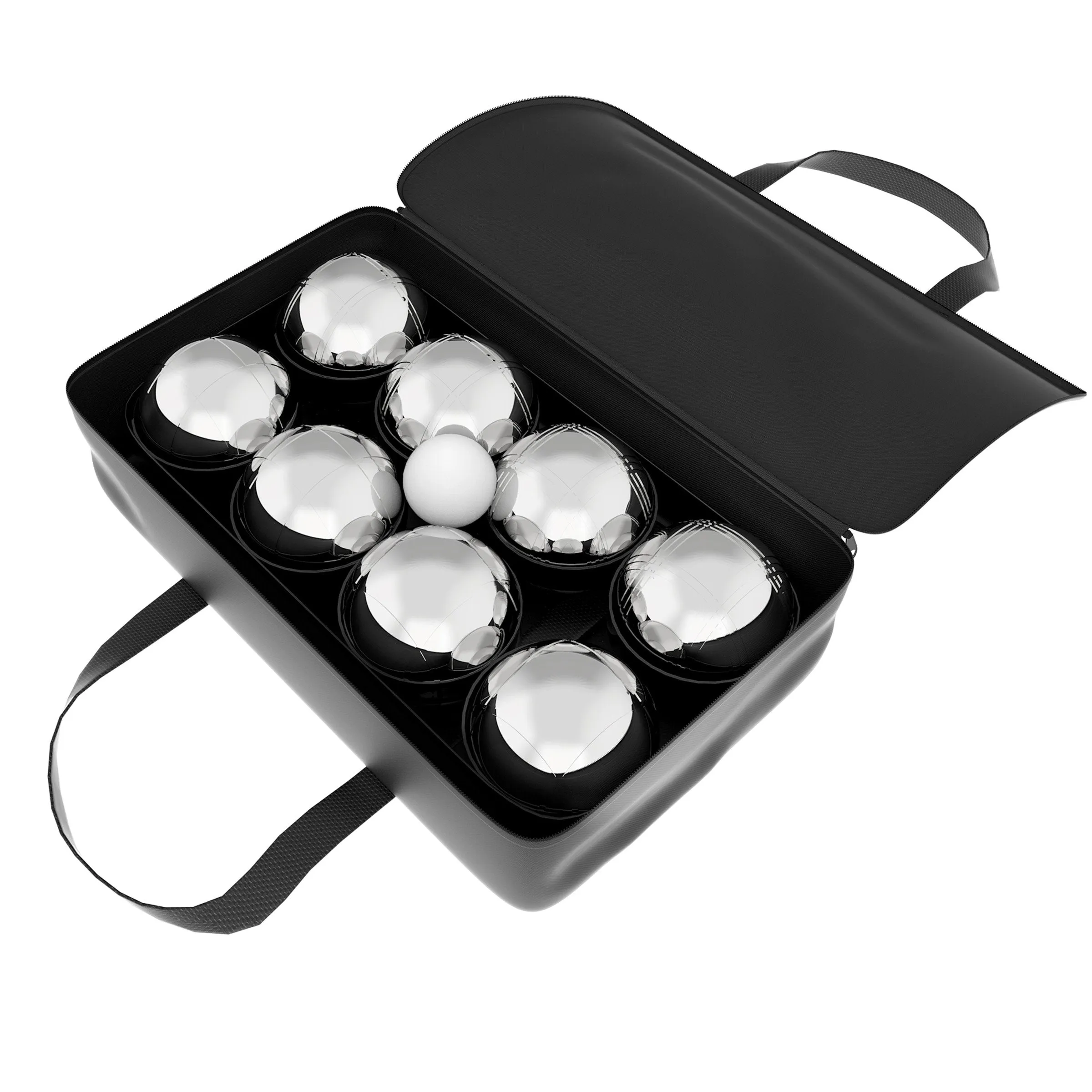 Hey! Play! Petanque/Boules Set for Bocce and More with 8 Steel Tossing
