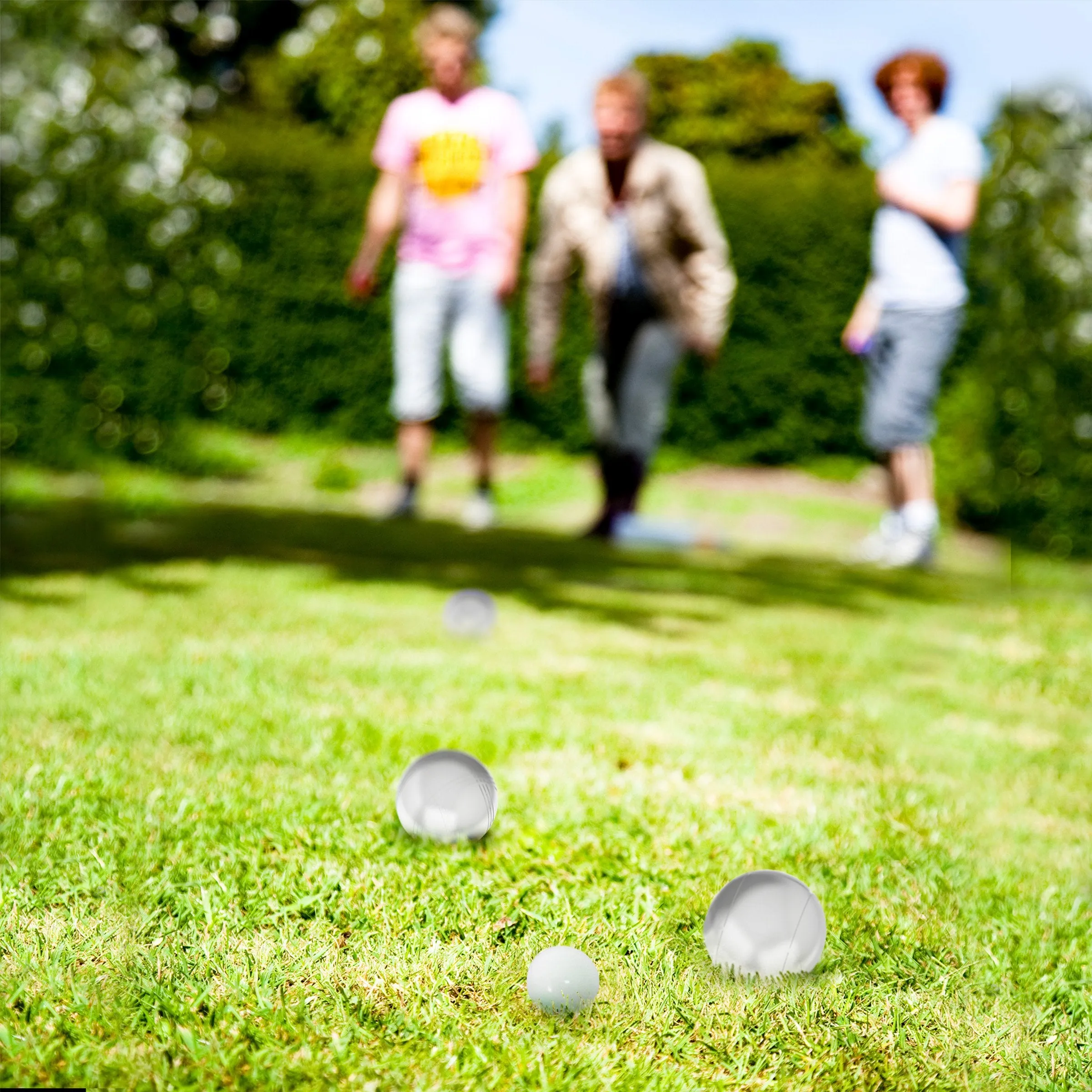 Hey! Play! Petanque/Boules Set for Bocce and More with 8 Steel Tossing