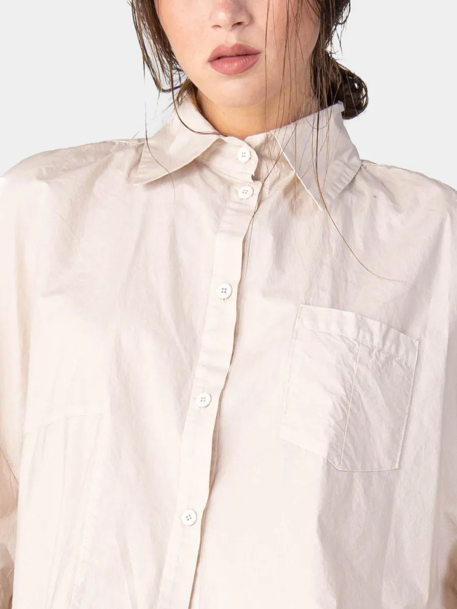 Hi-Lo Organic Cotton Cropped Shirt