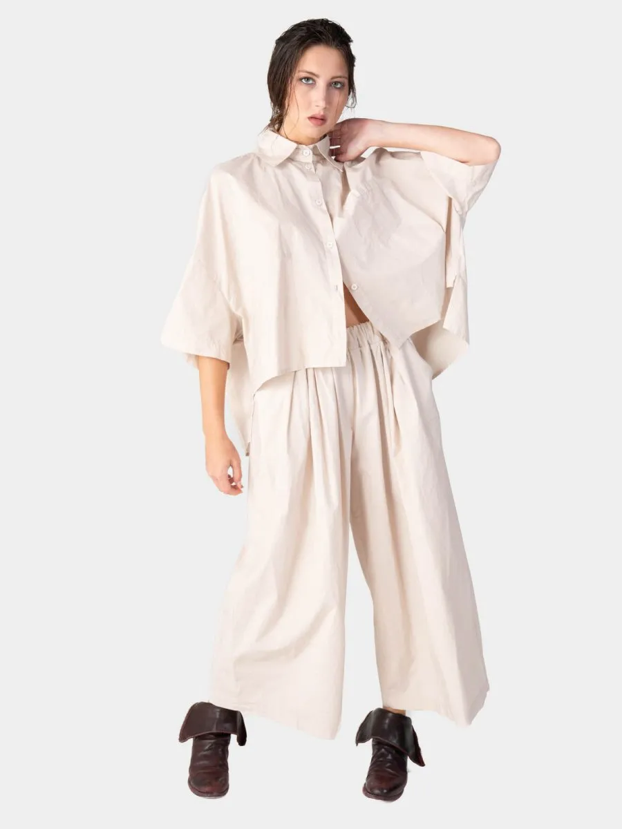 Hi-Lo Organic Cotton Cropped Shirt