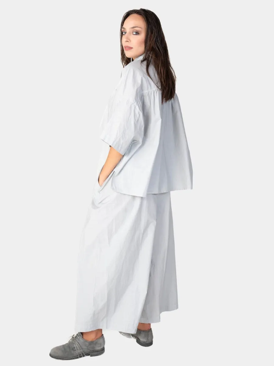 Hi-Lo Organic Cotton Cropped Shirt