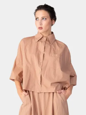 Hi-Lo Organic Cotton Cropped Shirt