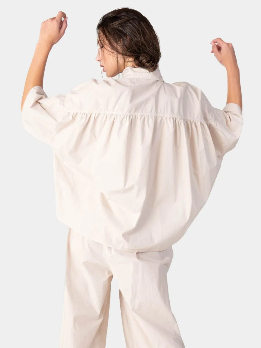 Hi-Lo Organic Cotton Cropped Shirt
