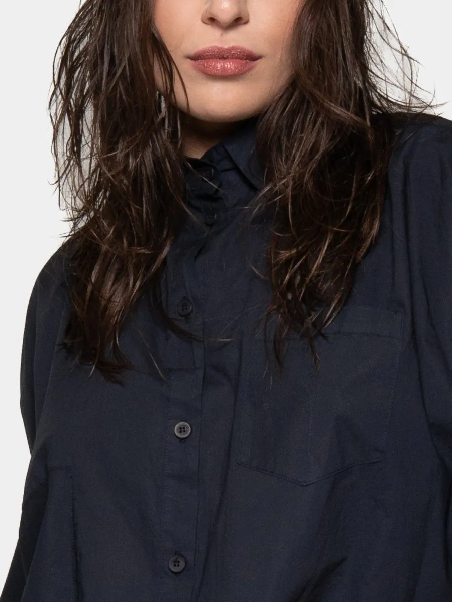 Hi-Lo Organic Cotton Cropped Shirt