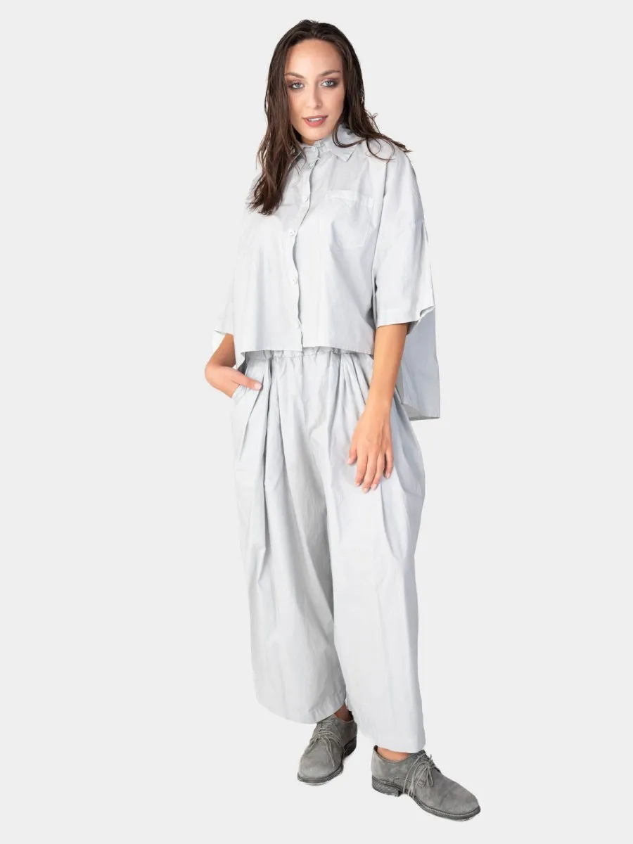 Hi-Lo Organic Cotton Cropped Shirt