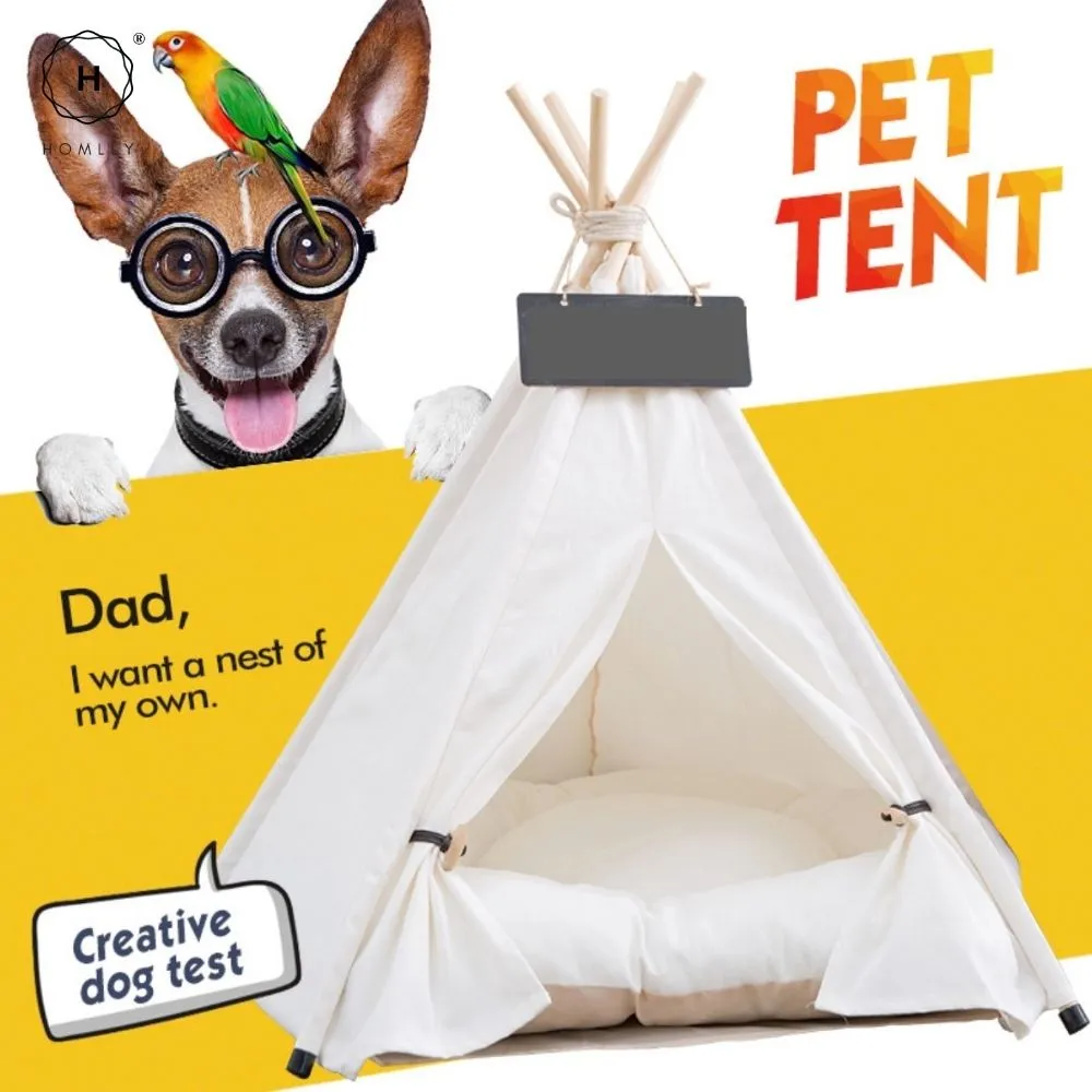 Homlly Kela Pet Teepee Dog (Puppy) & Cat Bed Tent