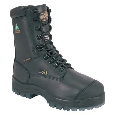 Honeywell 45 Series Leather 8 in Thermal Lace-Up Composite Toe Boots, Size 13, Black, 45680C-BLK-130
