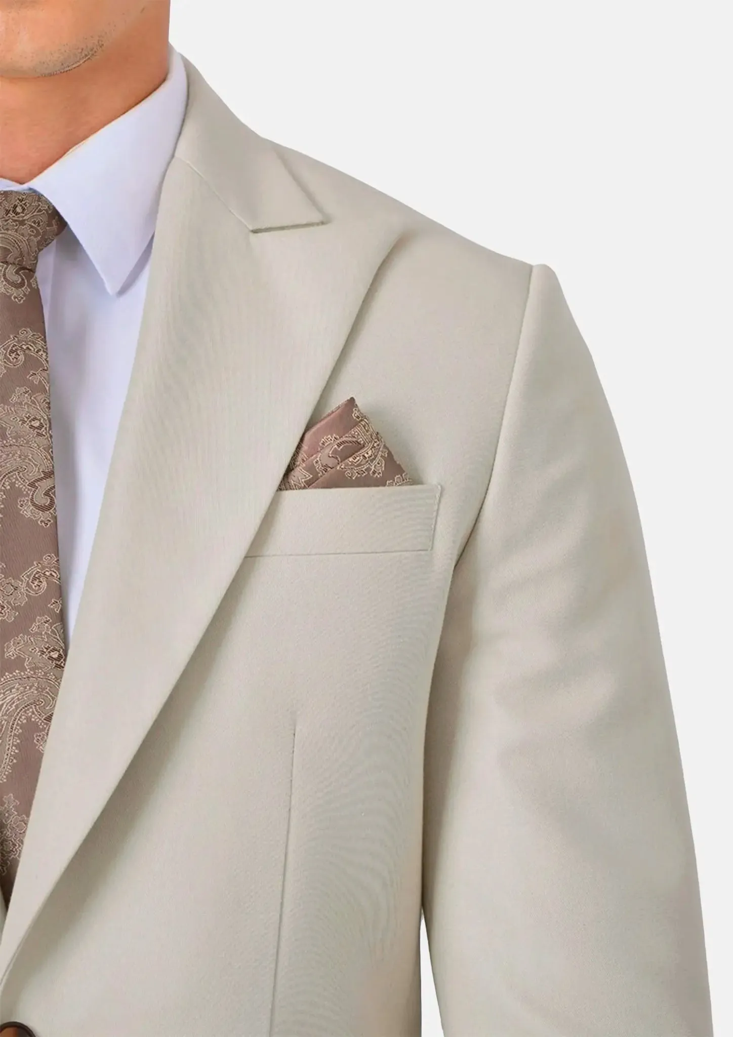 Hudson Ivory Cotton Suit