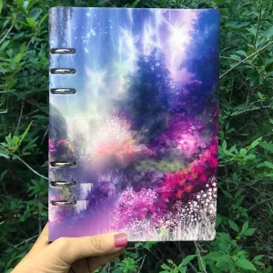 Impressionist Landscape Fantasy Art Binder Notebook, Purse Size Lined Journal for Dreams or Diary (