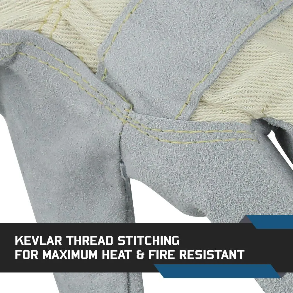 Kevlar-Stitched Short Cuff - Welding Gloves - 6 Pair