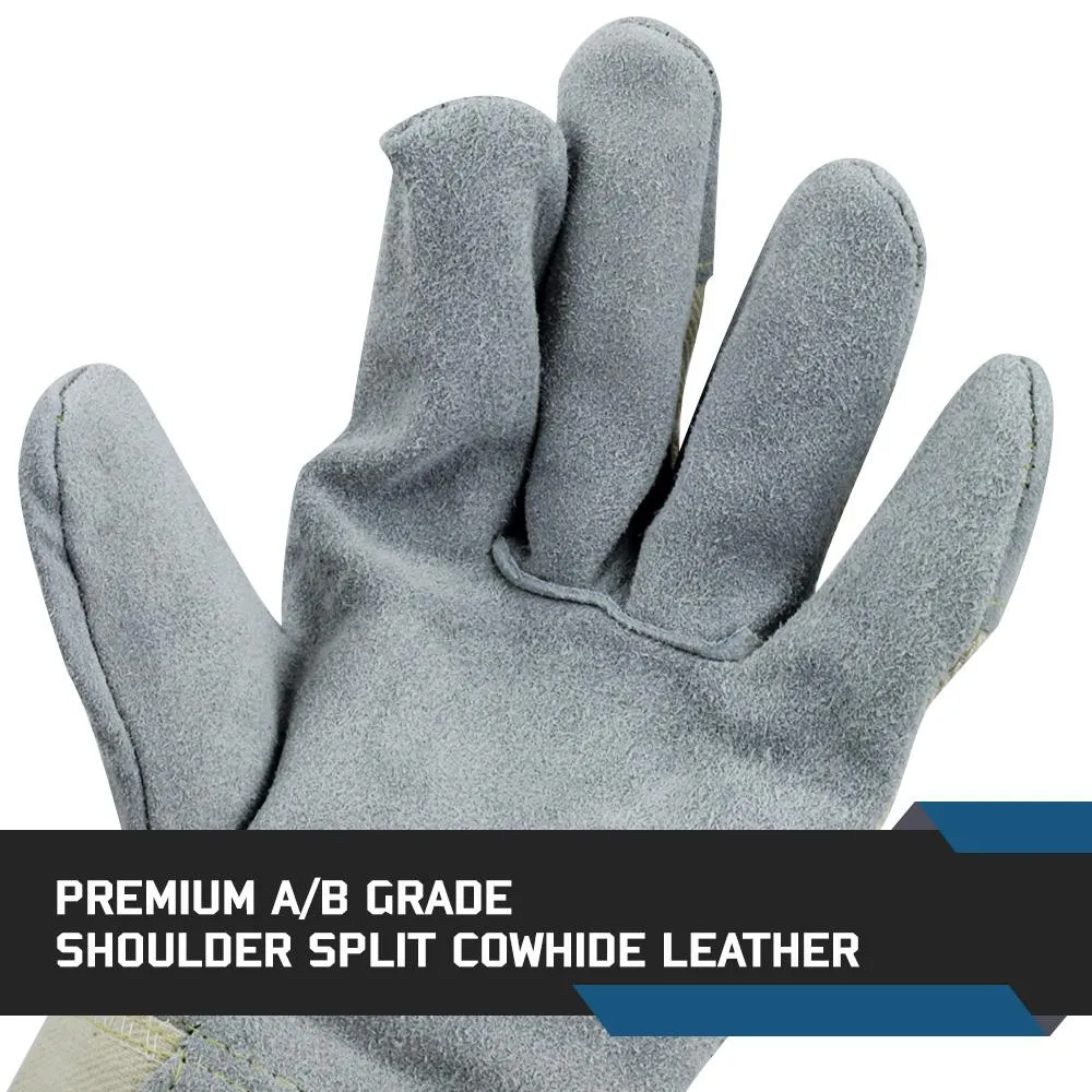 Kevlar-Stitched Short Cuff - Welding Gloves - 6 Pair