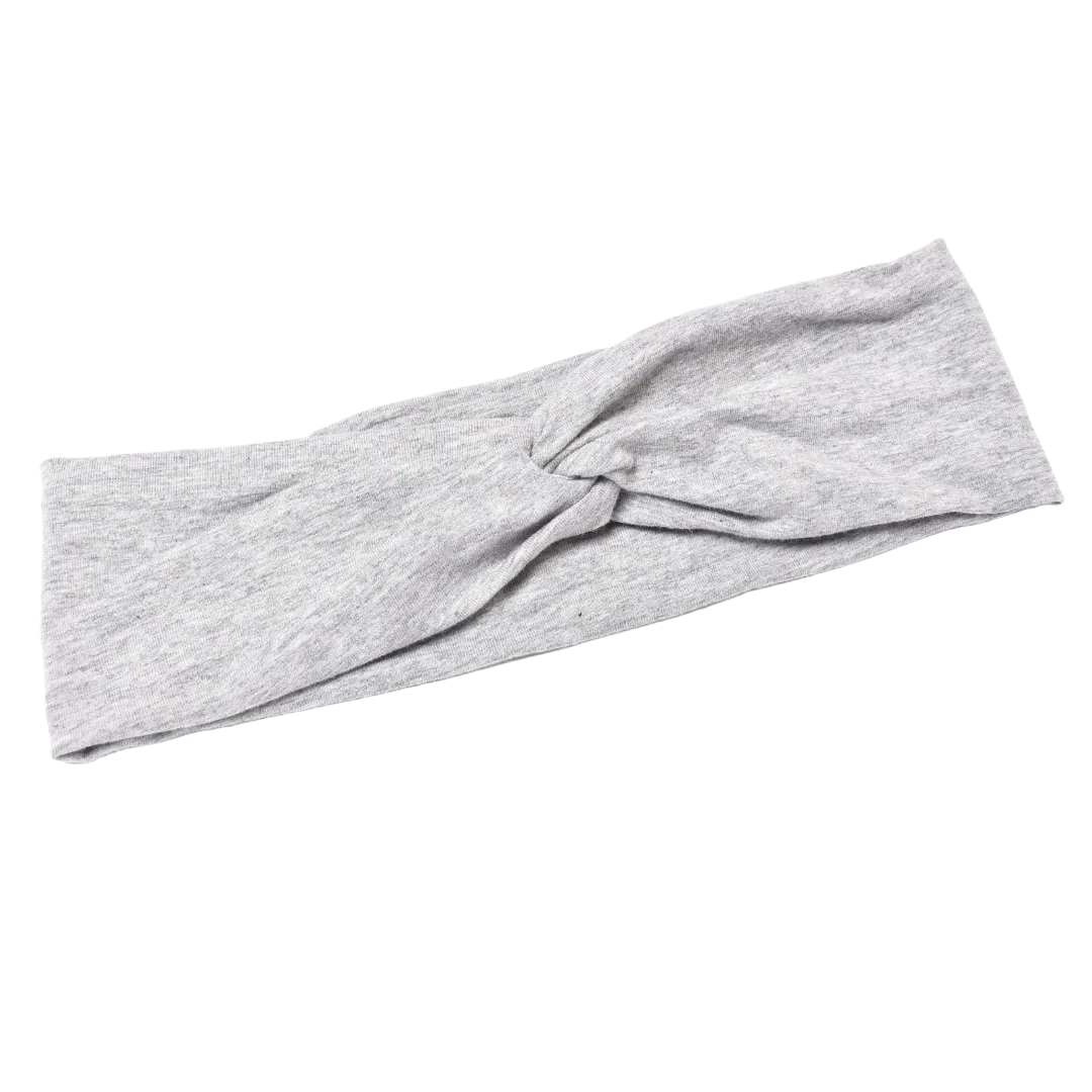 Leisure Collection Jersey Twist Headwrap - Heather Grey