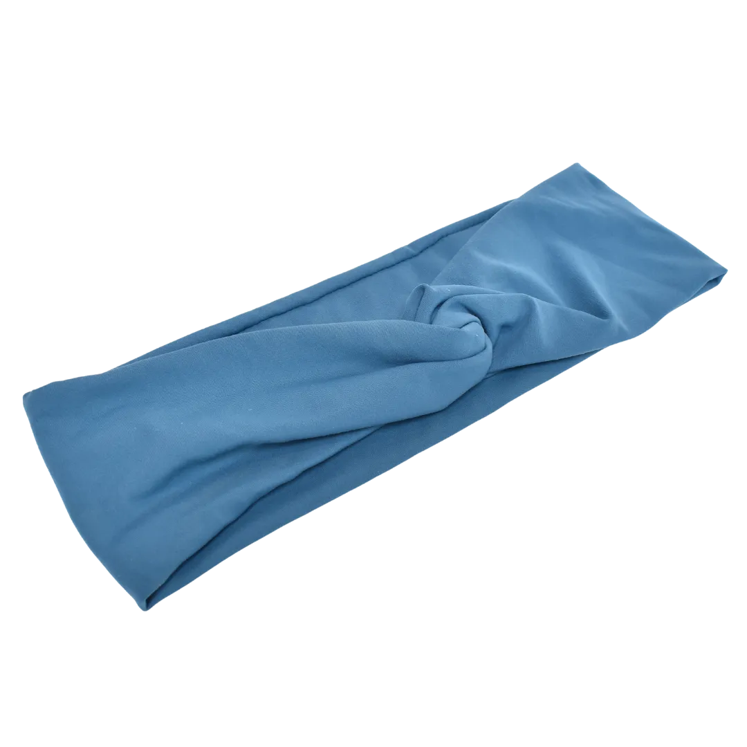 Leisure Collection Jersey Twist Headwrap - Pacific Blue