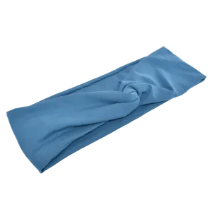 Leisure Collection Jersey Twist Headwrap - Pacific Blue