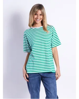 Leoni Brunswick Tee - Green Stripe