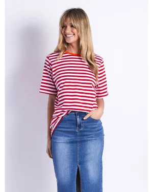 Leoni Brunswick Tee - Red Stripe