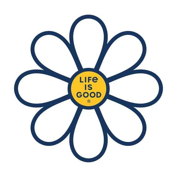 Life is Good Daisy Die Cut Sticker