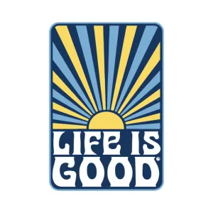 Life is Good Retro Sunburst Small Die Cut Sticker