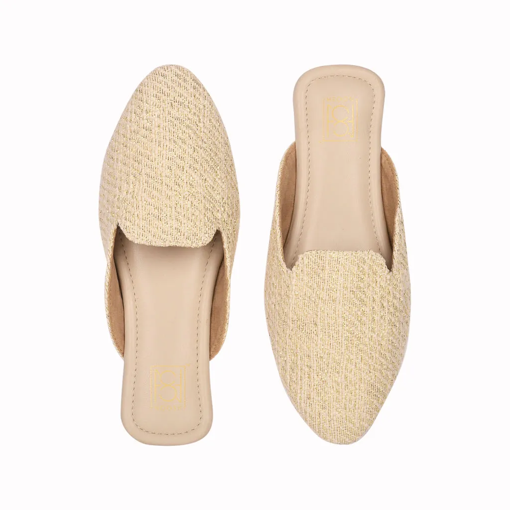 Loom - Golden Weave Slip On Mules