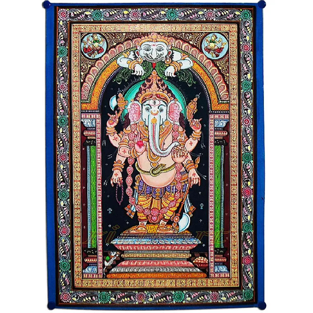 Lord Ganesh Canvas Pattachitra