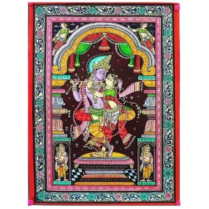 Lord Radha Krishna Canvas Pattachitra