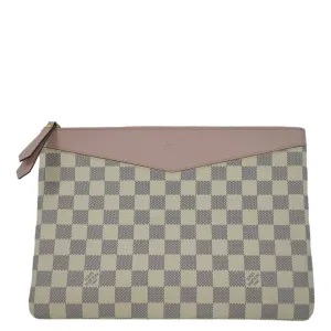 LOUIS VUITTON Daily Damier Azur Pouch Rose Ballerine Pink