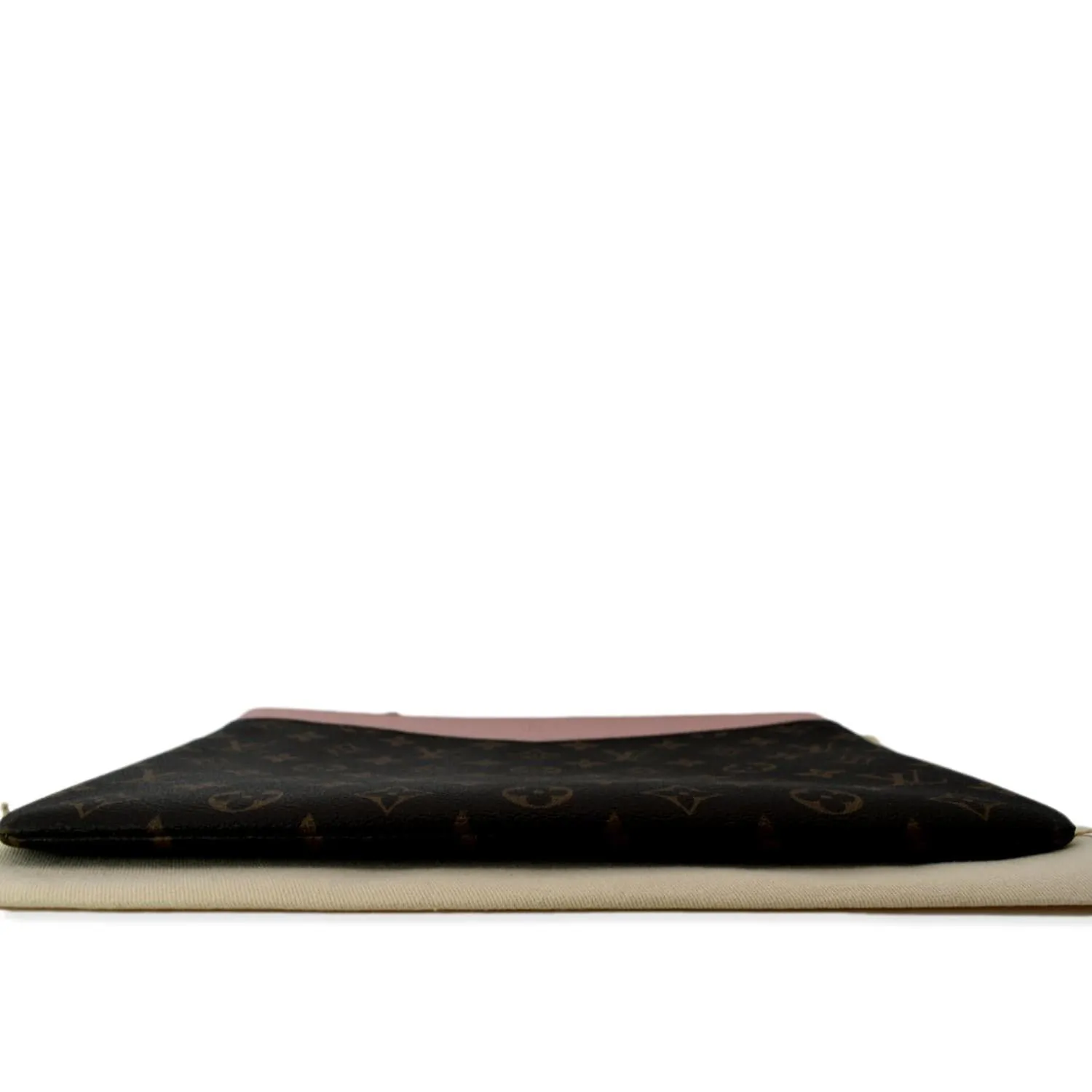 LOUIS VUITTON Daily Pouch Monogram Canvas Clutch Bag Rose Poudre