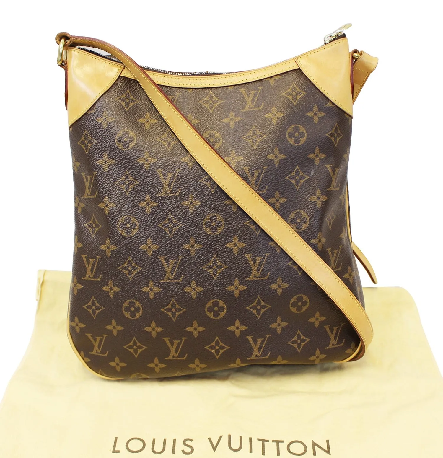 LOUIS VUITTON Monogram Canvas Brown Odeon MM Shoulder Bag