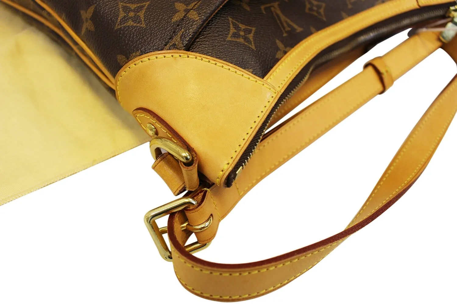 LOUIS VUITTON Monogram Canvas Brown Odeon MM Shoulder Bag