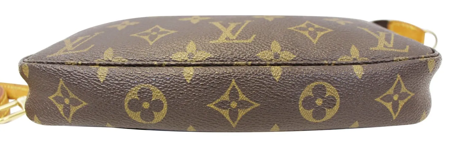 LOUIS VUITTON Monogram Canvas Pochette Long Strap Pouch