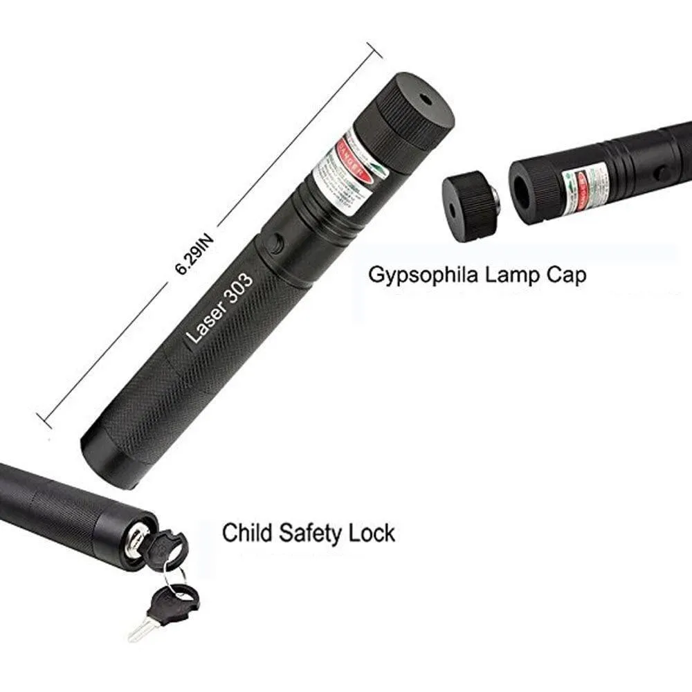 LumiPrécis 303 Laser Pointer – High-Visibility Green Beam for Precision and Durability