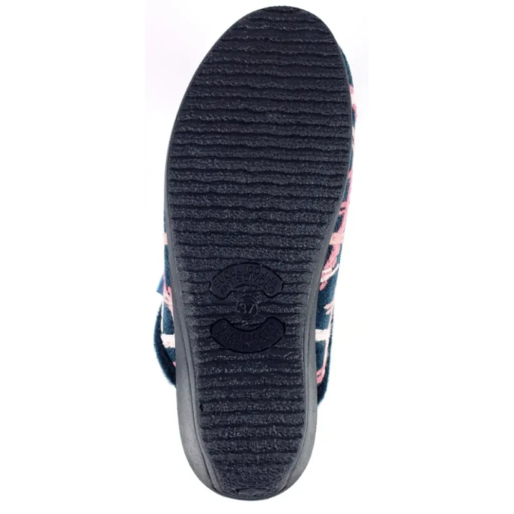 Lunar Erin Navy Mule Slippers