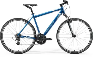 Merida Crossway 10V Hybrid Bike Steel Blue/White
