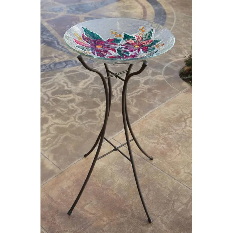 Metal Bird Bath Stand, Hourglass Shape,01119