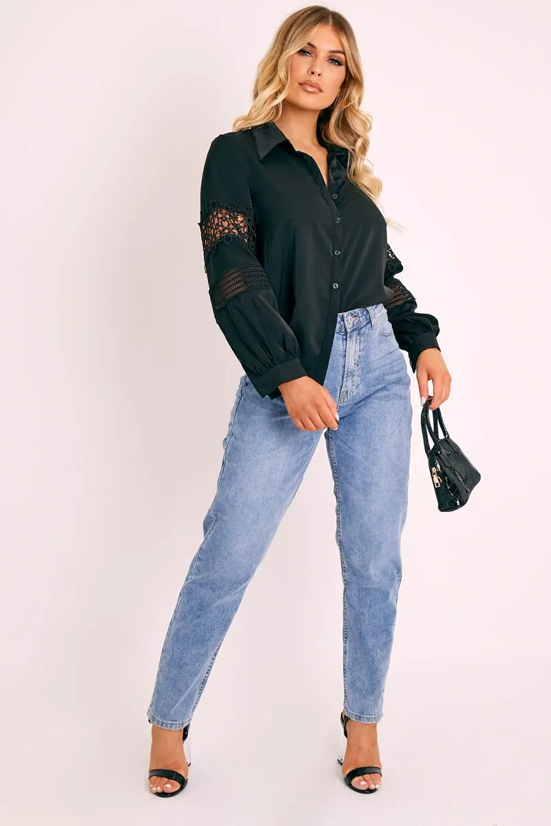Mid Wash Blue Mom Fit Jeans - Parisa