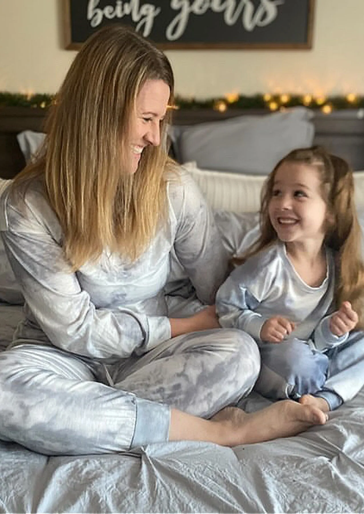 Mommy & Me Matching - Comfy Purple-ish Grey Tie-Dye Co-ord Set