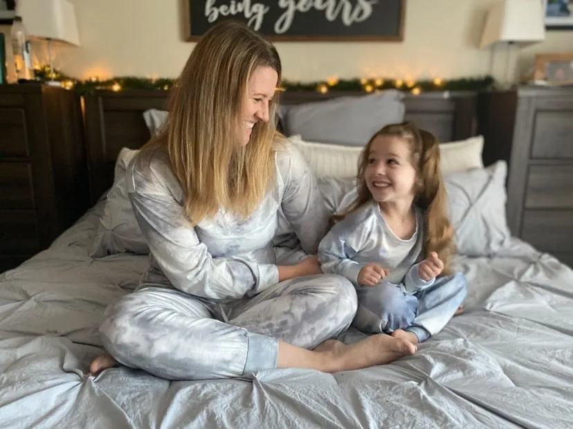 Mommy & Me Matching - Comfy Purple-ish Grey Tie-Dye Co-ord Set