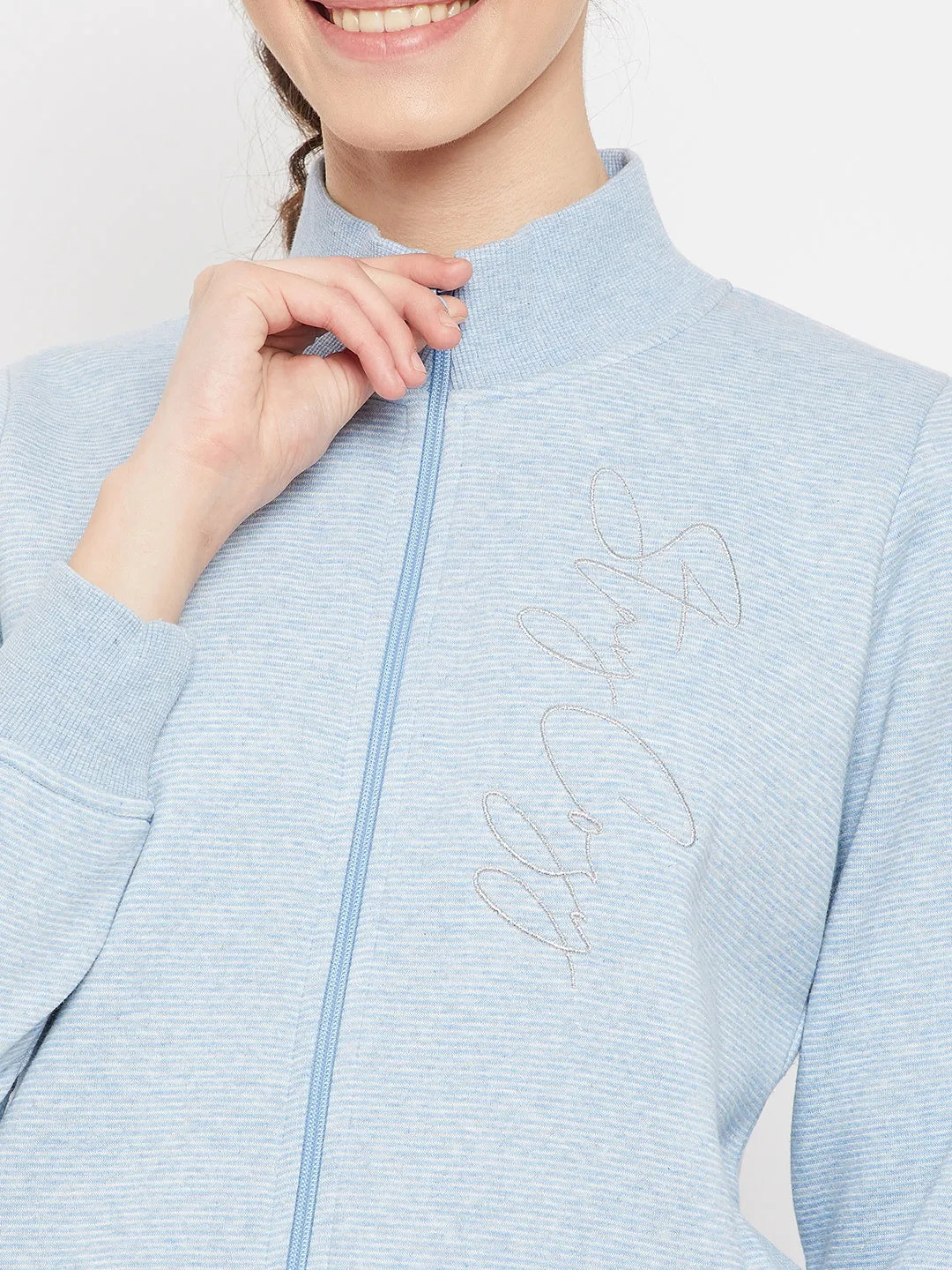 mSECRET Striped Powder Blue Track Suit